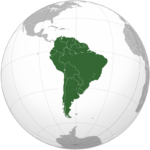 Carte du monde Amérique du Sud