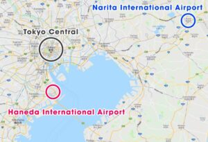 Aéroports de Narita et Haneda à Tokyo