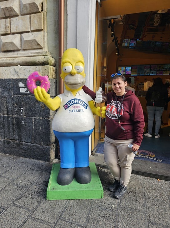 Karinne et Homer Simpson