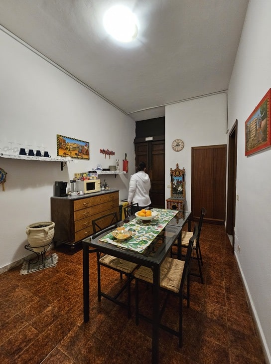 Cuisine commune de notre hébergement en Sicile