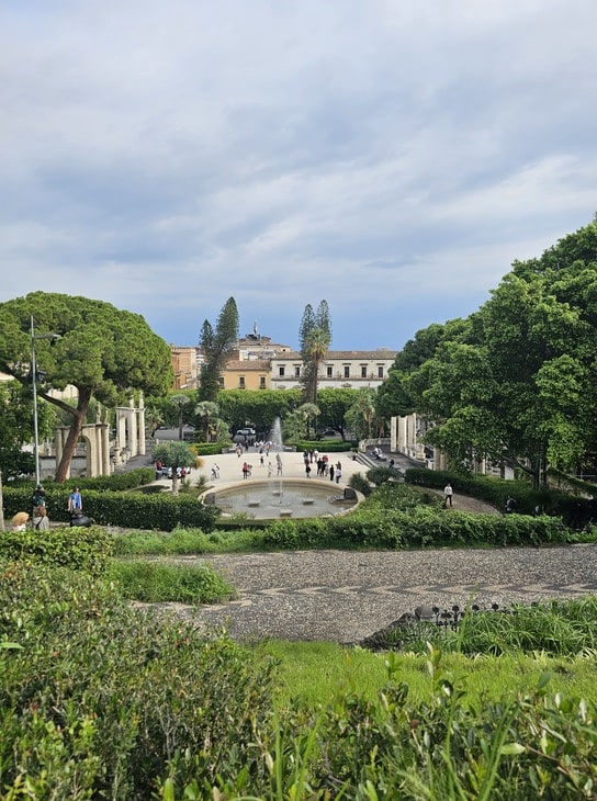 Vue sur le parc Villa Bellini