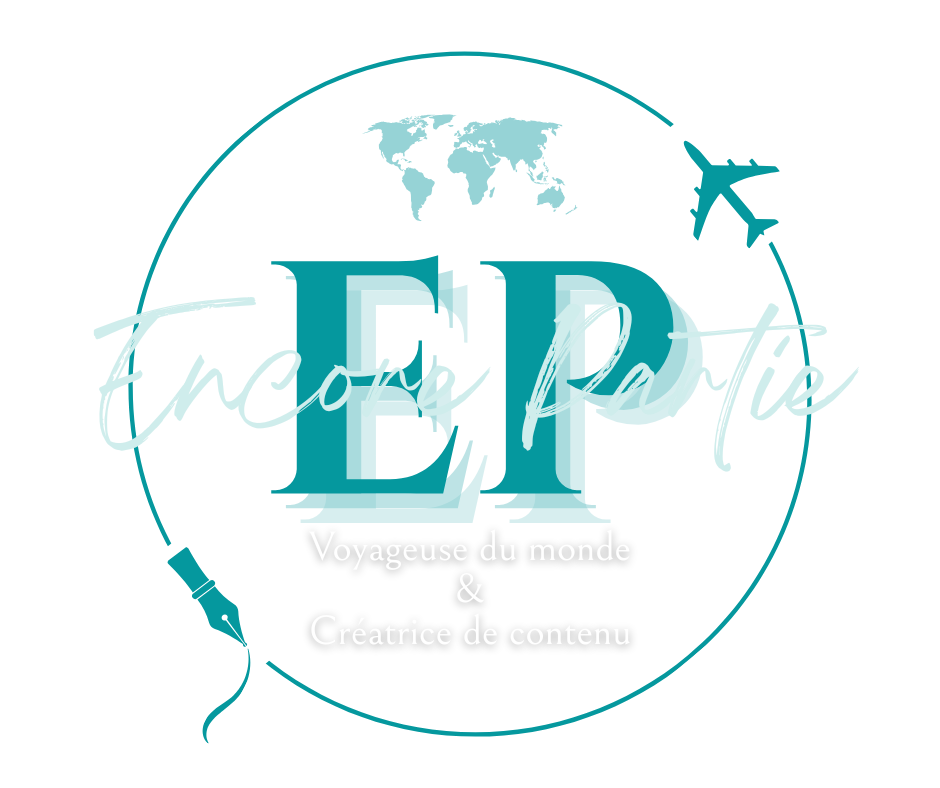 Logo Encore Partie, voyageuses du monde & créatrice de contenu