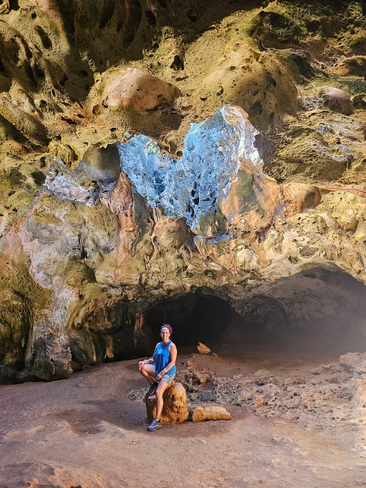 Si on se place au bon endroit dans la grotte de Guadirikiri à Aruba on voit un coeur #aruba