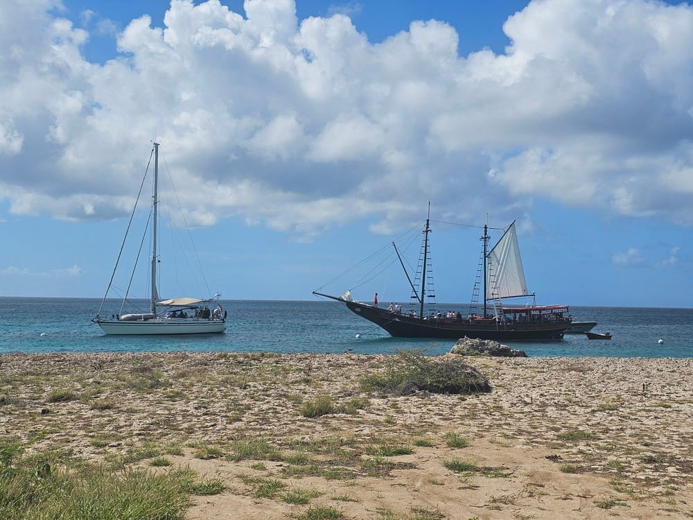 En roadtrip à Aruba, on voit des voiliers partout sur la côte sud du pays #aruba #roadtrip