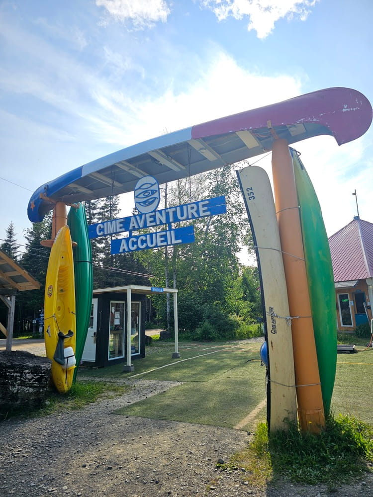 Accueil de Cime Aventure en Gaspésie #paddleboard #Gaspesie