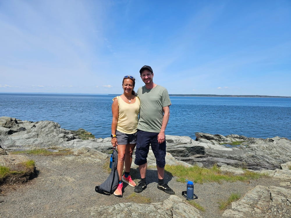 Sandra et Polo au parc du Bic en randonnée