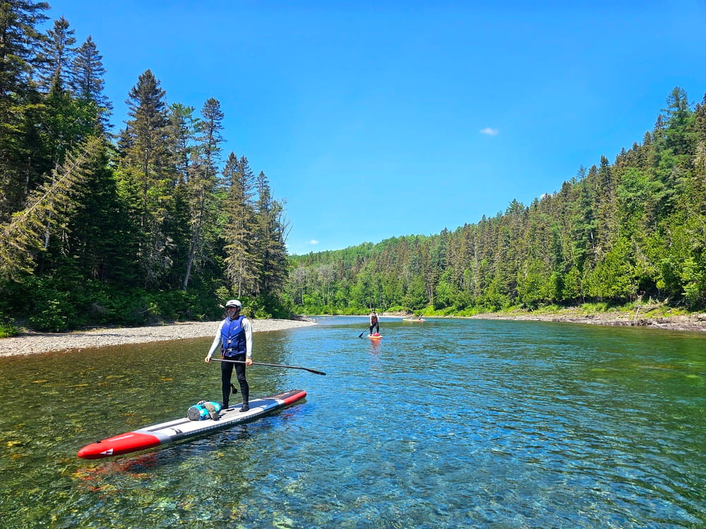 Paddleboard en Gaspésie pour descendre des rivières #paddleboard #Gaspesie