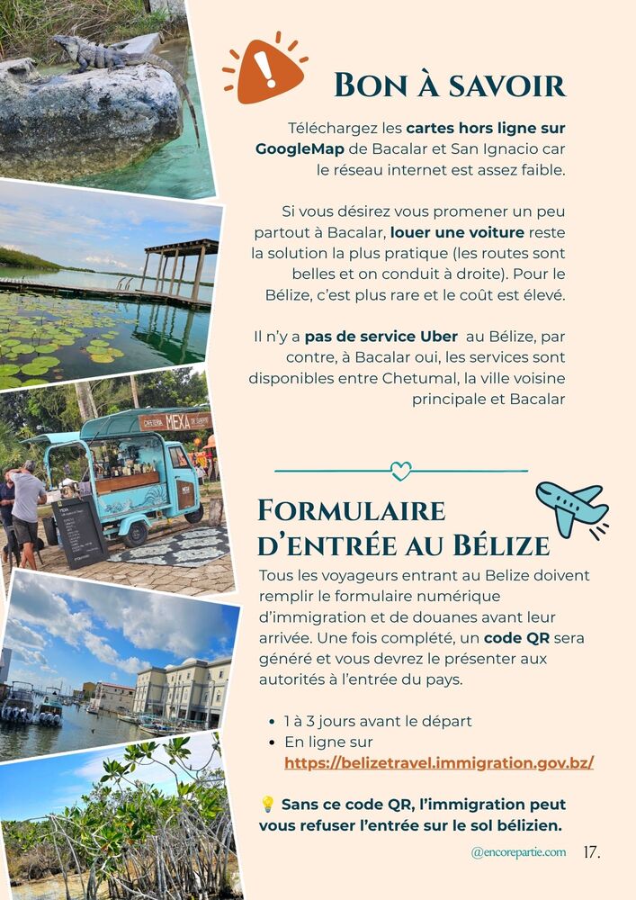 Informations utiles à savoir quand on prépare un voyage entre le Belize et le Mexique dans le guide de voyage de Encore Partie #belize #mexique #bacalar
